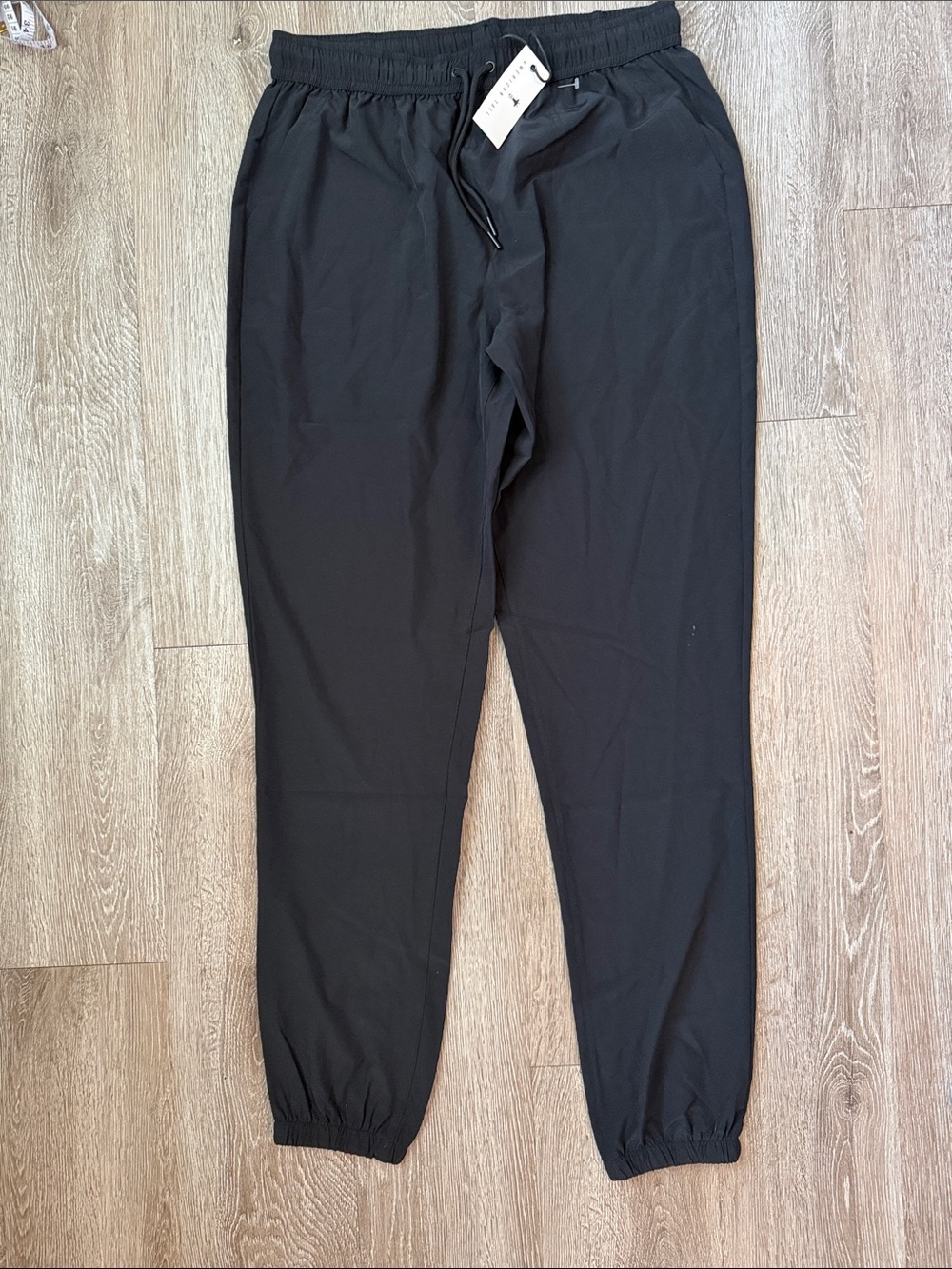 American tall Men's Black Jogger lightweight Elastic Drawstring Waist athletic